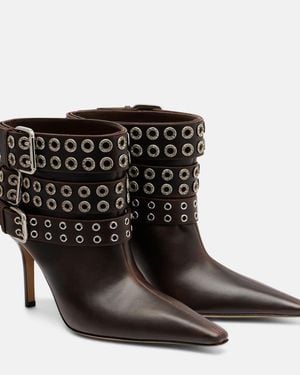 Mach & Mach Bottines Buckle Belt 95 En Cuir - Noir