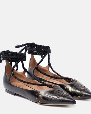 Etro Ballerines En Cuir - Noir