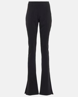 Monot High-Rise Flared Trousers - Blue