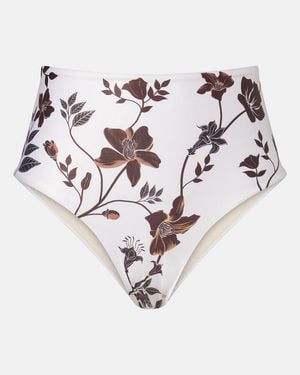 Agua Bendita Floral Bikini Bottoms - White