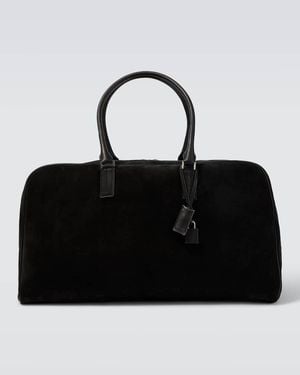 Tom Ford Bolso De Viaje De Ante Con Piel - Negro