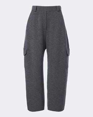 Lisa Yang Azaria Cashmere Barrel-Leg Trousers - Grey