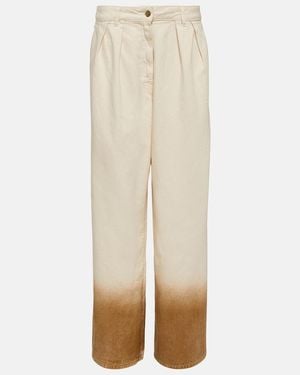 Alanui Jeans Anchos De Tiro Alto - Neutro
