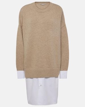 Stella McCartney Layered Virgin Wool Sweater - Natural