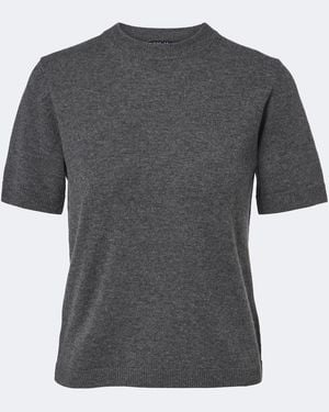 Max Mara Pullover Aus Wolle Und Cashmere - Grau