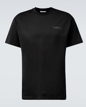 Givenchy T-Shirt Aus Baumwoll-Jersey - Schwarz