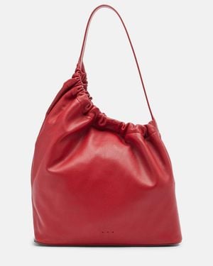 Aesther Ekme Schultertasche Demi Lune Cloud Medium Aus Leder - Rot