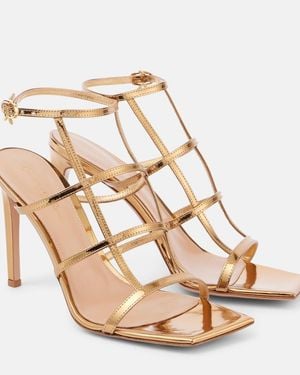 Gianvito Rossi Mondry Metallic Leather Sandals