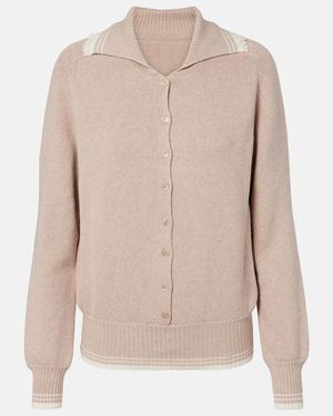 Magda Butrym Cotton And Cashmere Cardigan - Natural