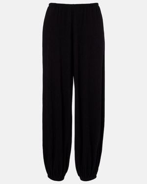 The Row Fiamma Cotton, Cashmere, And Silk Sweatpants - Black