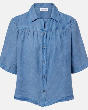Velvet Rowan Linen Shirt - Blue