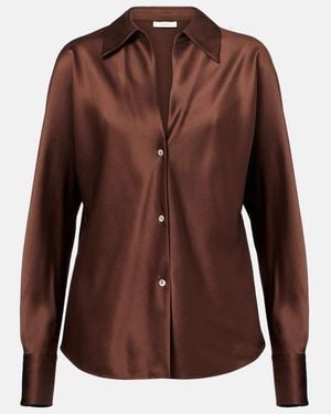 Vince Silk Shirt - Brown