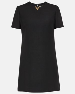 Valentino Crepe Couture Minidress - Black