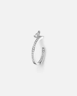 Repossi Einzelner Ohrring Serti Sur Vide Aus 18Kt Weissgold Mit Diamanten - Weiß