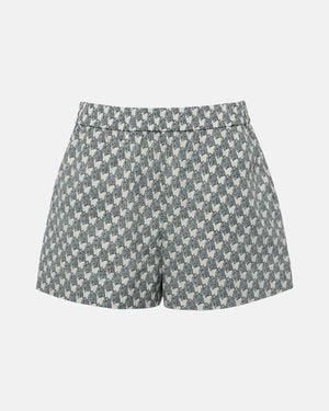 Tory Burch Cotton-Blend Poplin Shorts - Grey