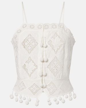 Isabel Marant Crop Top Nellsy - Bianco