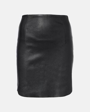 Stouls Lili Leather Miniskirt - Black