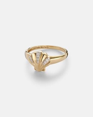 Mateo Venus 14Kt Ring With Diamonds - White