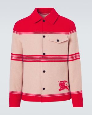 Burberry Ekd Wool-Blend Jacket - Red
