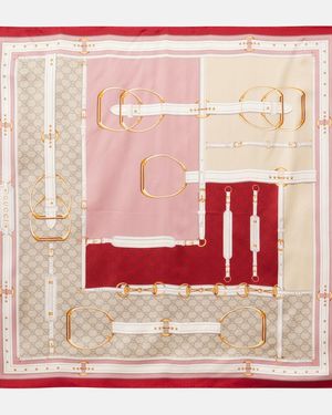 Gucci Printed Silk Twill Carré - Natural