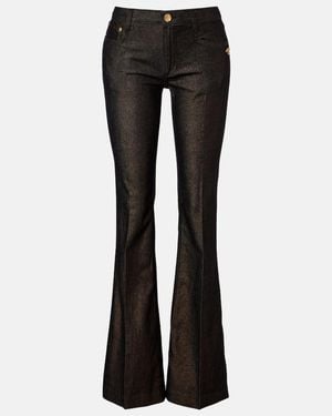 Roberto Cavalli Embellished Flared Jeans - Black