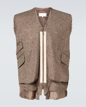 Maison Margiela Wool Gilet - Brown
