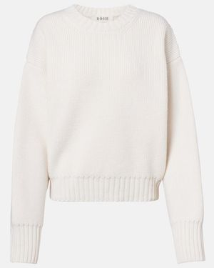 Rohe Pullover Aus Wolle - Weiß