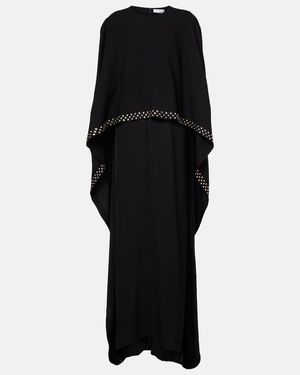 Stella McCartney Embellished Caped Maxi Dress - Black