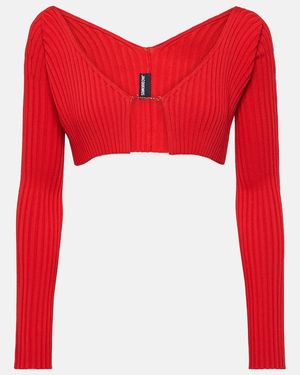 Jacquemus Cropped-Cardigan La Maille Pralu - Rot