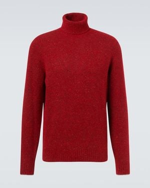 Brunello Cucinelli Rollkragenpullover Aus Einem Wollgemisch - Rot