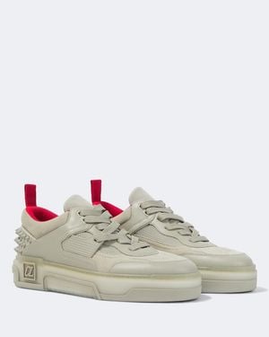 Christian Louboutin Astroloubi Leather & Suede Trainer - Natural