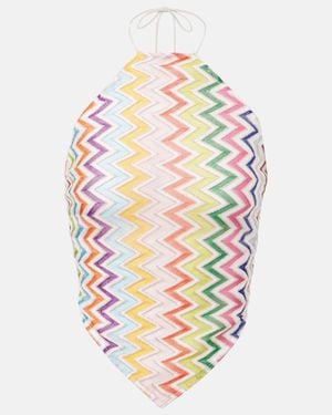 Missoni Zigzag Halterneck Top - White