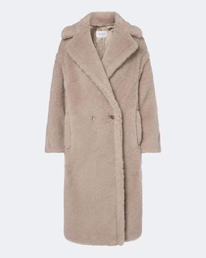 Max Mara Alpaca, Wool, And Silk Teddy Coat - Natural