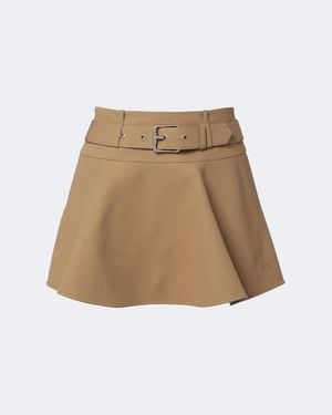 Loewe Minifalda Double L De Algodon Con Cinturon - Neutro