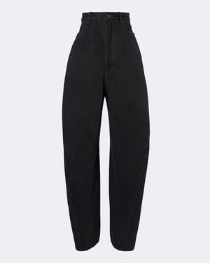 Balenciaga Mid-Rise Barrel-Leg Jeans - Black