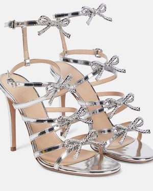 Giambattista Valli Love Bow Embellished Sandals - Metallic