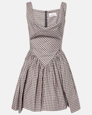 Vivienne Westwood Mini Sunday Plaid Cotton Mini Dress - Multicolour