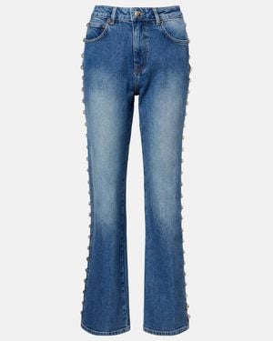 Jonathan Simkhai Amelia Studded Straight Jeans - Blue