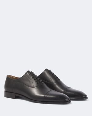 Christian Louboutin Greggo Leather Oxford Shoes - Black