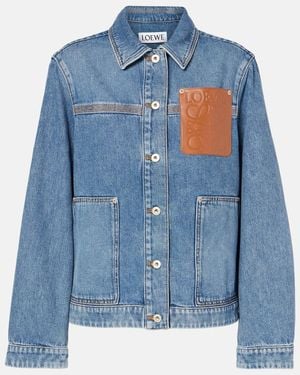 Loewe Jeansjacke Workwear Anagram - Blau