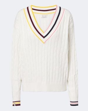 The Upside Josette Cable-Knit Cotton Sweater - White