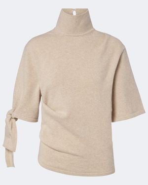 Jacquemus Fiocco Wool And Cashmere Turtleneck Sweater - Natural
