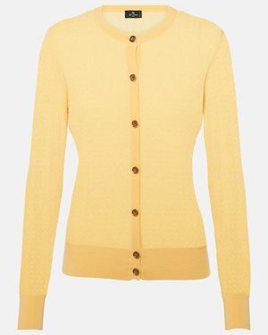 Etro Cardigan Aus Wolle - Gelb