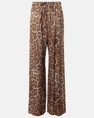 Stella McCartney Leopard-Print Pyjama Trousers - Brown
