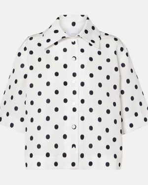 Patou Polka-Dot Blouse - White