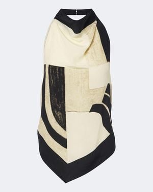 SIR. Sona Printed Silk Top - Natural