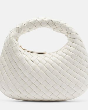 Bottega Veneta Henkeltasche Veneta Baby Aus Leder - Weiß