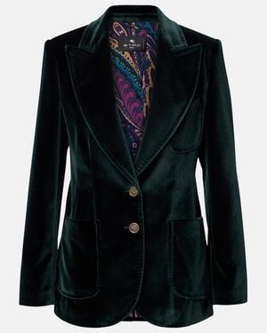 Etro Single Button Front Blazer - Green