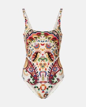 Etro Banador Con Paisley - Blanco