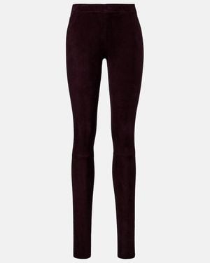 Stouls Carolyn Suede Leggings - Purple